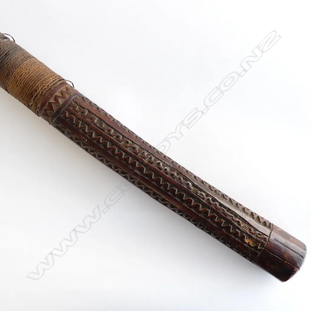 A 19thC Fijian hardwood rootstock war club, Image 1++